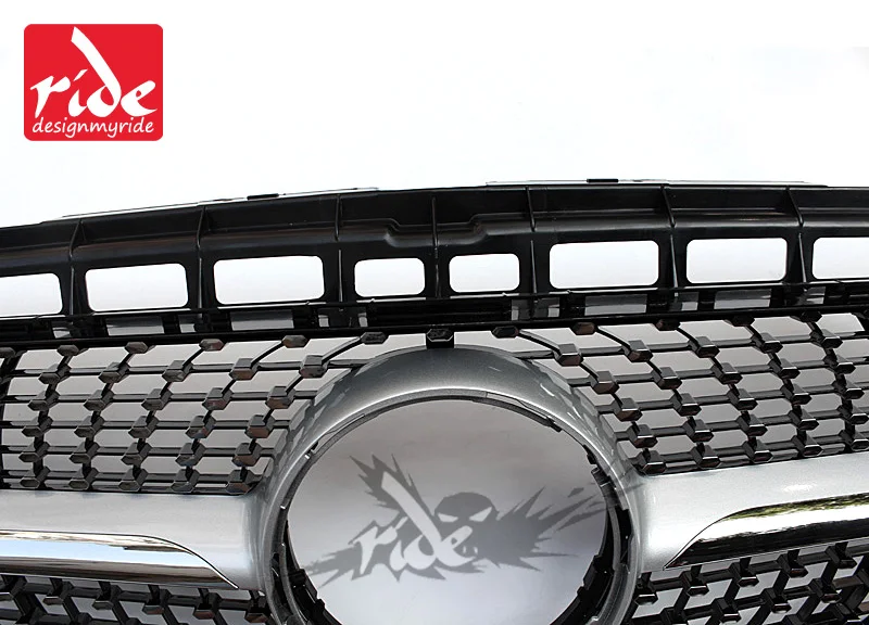 For MercedesMB W213 Sports Diamond Front Grille Without emblem E-Class E200 E250 E300 no camera hole ABS Silver 16+ | Автомобили и