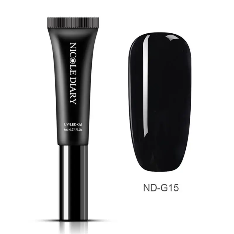 black gel NICOLE DIARY 5D кошачьи глаза Гель-лак для ногтей 5 мл Магнитный замачивающийся УФ-гель звездное небо нефритовый эффект Гель-лак для маникюра ногтей - Цвет: black gel