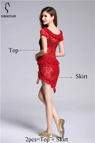 Wine Red 2pcs Женский танец живота Костюмы Болливуд Восточный танец живота одежда сценическая одежда тренировочный костюм кружевное платье Египетский индийский набор для взрослых - Цвет: Wine Red 2pcs