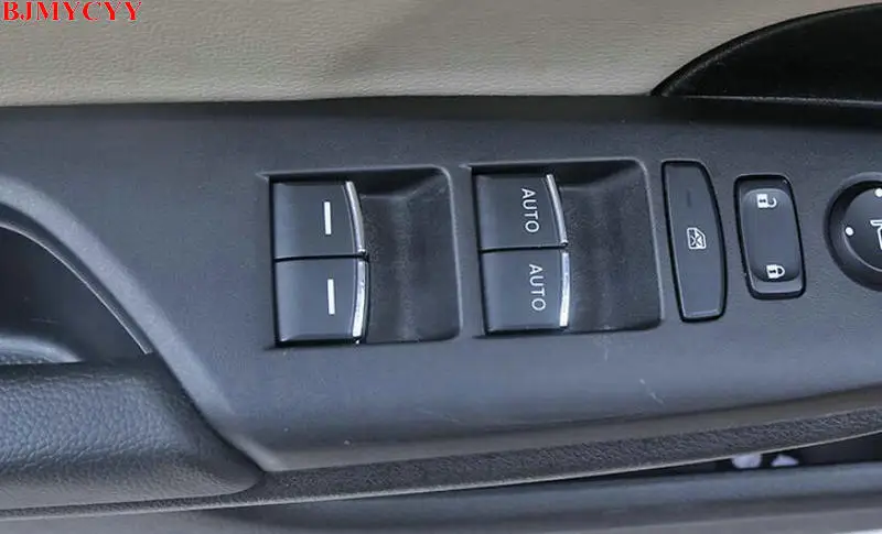 BJMYCYY 7 шт./компл. ABS для Honda CRV CR-V 2017 2018 кнопки подъема окон Блестки наклейка