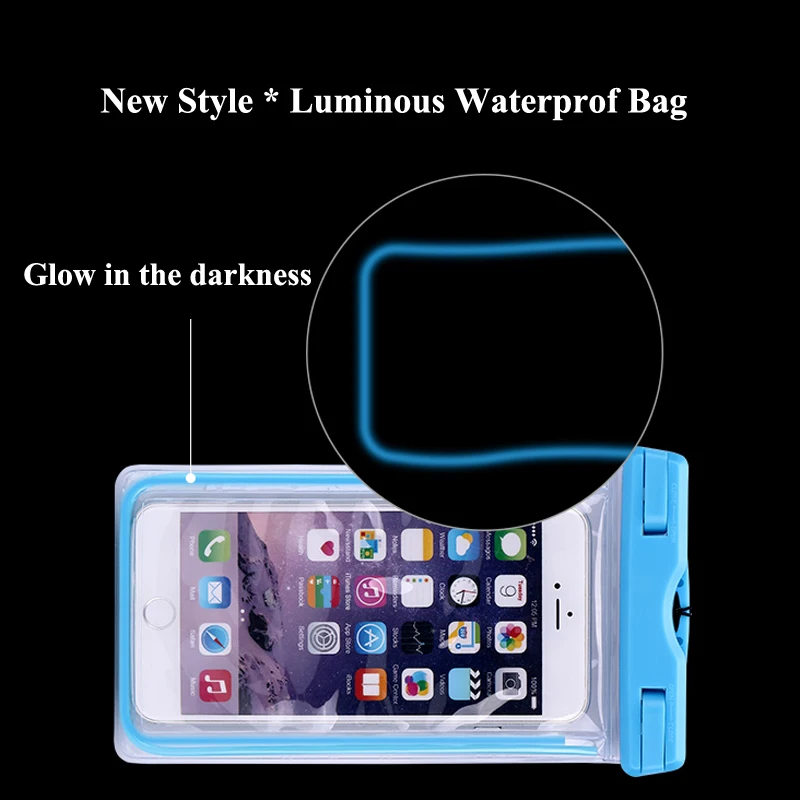 Waterproof Bag W/ Luminous Pouch Case for Sharp X4 Aquos R2 S3 Mini S2 R R1 R1S Pi Sense Z3 L2 Phone Underwater Cover | Мобильные