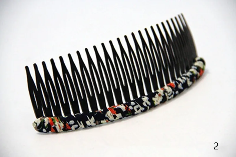 DIY Cloth Winding Headwear Fringe Hairpin 24 Tooth Hair Comb Insert Combs Claw Clips Jewelry Barrettes | Красота и здоровье