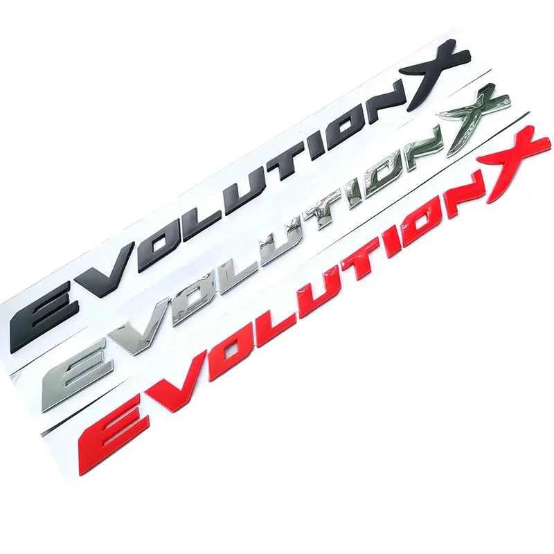 Evolution X Letters ABS пластик Стайлинг автомобиля эмблема значки автомобильный фитинг