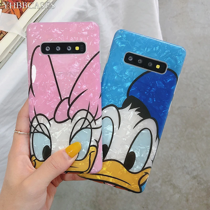 YHBBCASES мягкие чехлы для samsung Galaxy S10 5G S8 S9 Plus Note 10 Plus 8 9 карамельный цвет раковины чехол для телефона