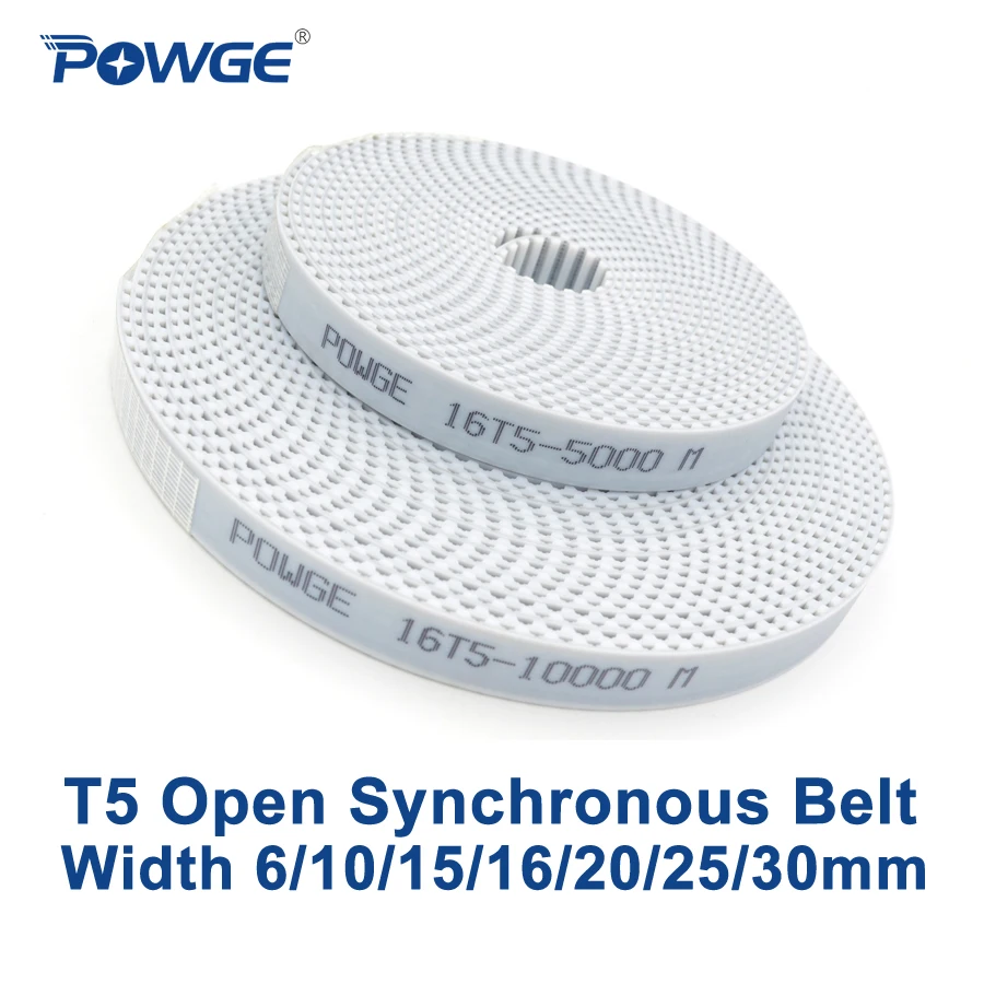 Ремень синхронный POWGE трапециевидный T5 ширина 6/10/15/16/20/25/30 мм|belt 3d printer|synchronous belttiming