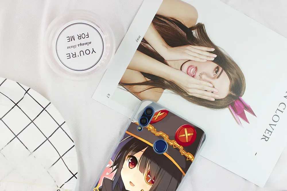 Konosuba Megumin силиконовый чехол для телефона Huawei Honor 9 10 Lite 6X 8X Max 7A 8A 8C 20 Pro 10i PLAY 9x