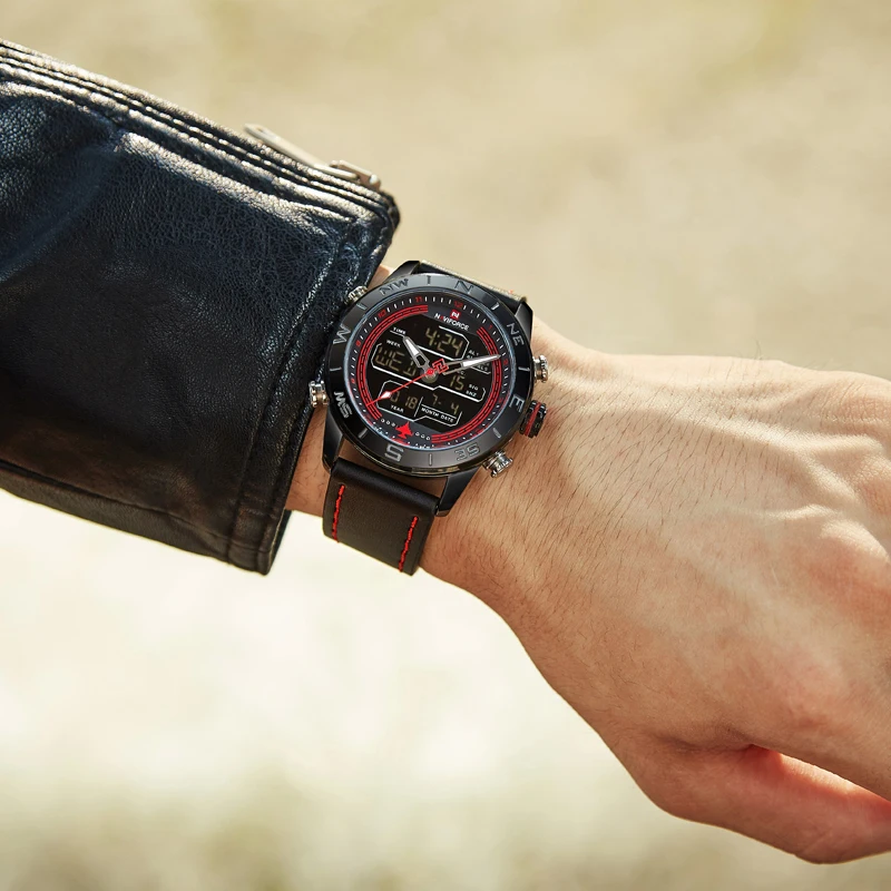 Модные NAVIFORCE Роскошные Для мужчин WatchBrand спортивные часы Мужчин's