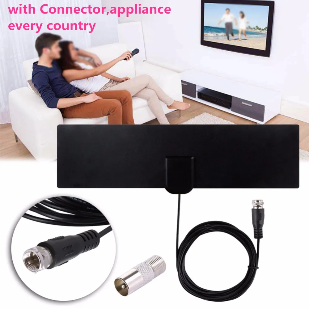 120 км цифровая HD ТВ комнатная ТВ антенна с усилителем сигнала Усилитель tv Fox Surf Antena антенна DVB-T2/DVB-T Antena приставка