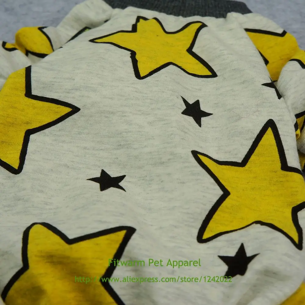 Fitwarm мерцают звезды Термальность хлопок собака пижамы Pet одежда рубашки