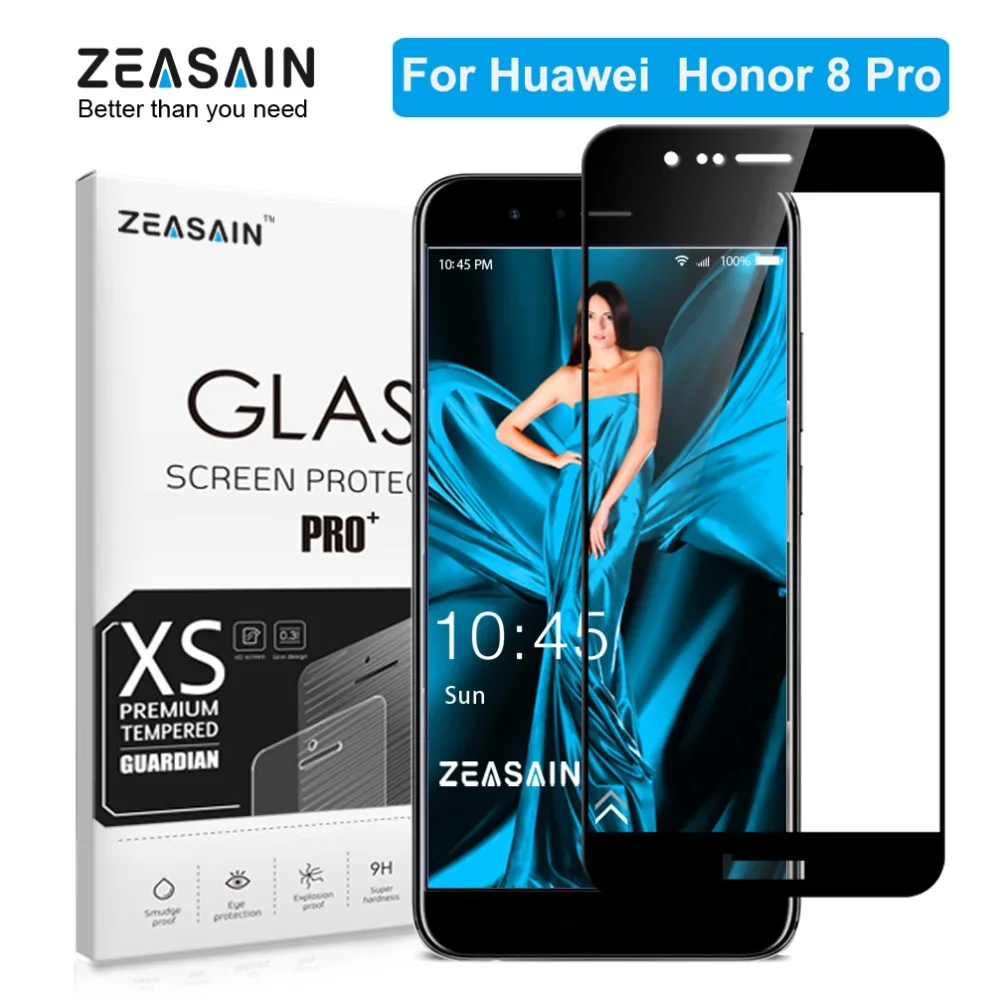 Защитное стекло ZEASAIN закаленное твердости 9H для Huawei Honor 8 Pro 8Pro V9|glass for huawei|screen protector