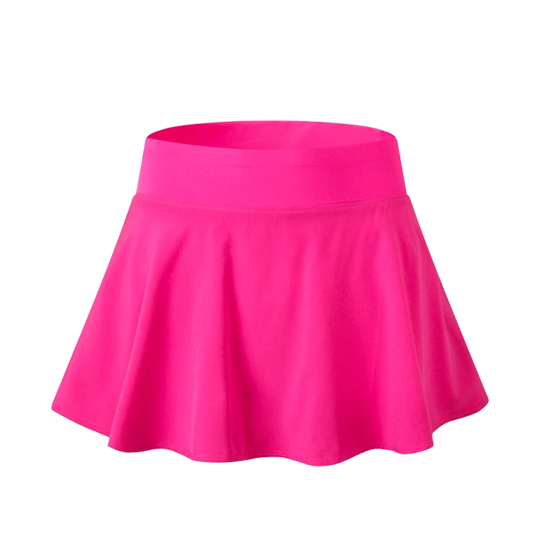 Pink Новинка, теннисные юбки для женщин, для фитнеса, йоги, бадминтона, короткая юбка, дышащая, высокая талия, для тренировок, безопасная, Спортивная, анти-экспозиция, юбки - Color: Pink