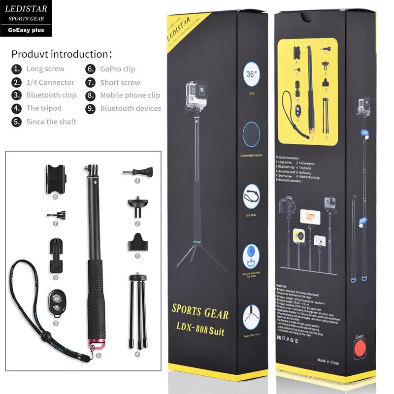 BEESCLOVER Extendable Selfie Stick for Phone Camera GoPro Bluetooth Potable Tripod For Cameras cell phone r25 | Электроника