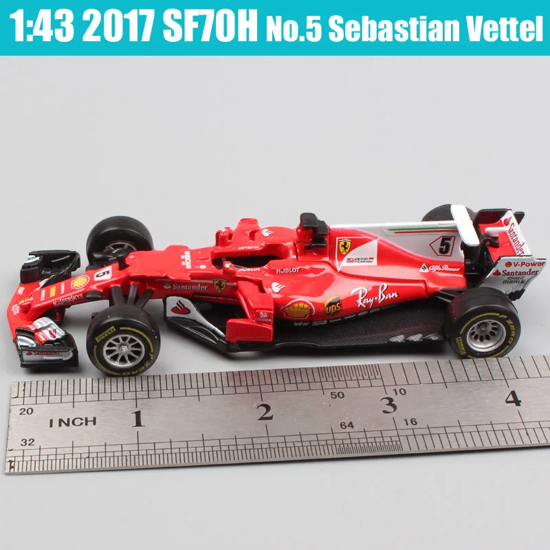 2017 SF70H No.5 Seba Детские 1:43 весы BBurago Racer RB14 SF71H SF70H Kimi Raikkonen Себастиан Vettel литье под давлением № 3 модели автомобилей, игрушки - Цвет: 2017 SF70H No.5 Seba