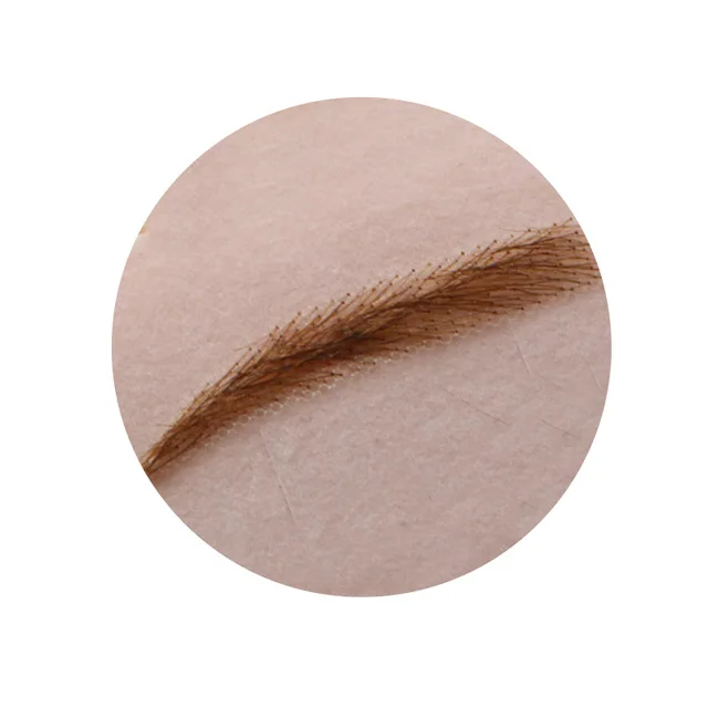 light brown FXVIC Sobrancelha человеческие волосы для бровей, парик формы для мужчин,, брови для глаз, парик для наращивания бровей для мужчин - Цвет: light brown