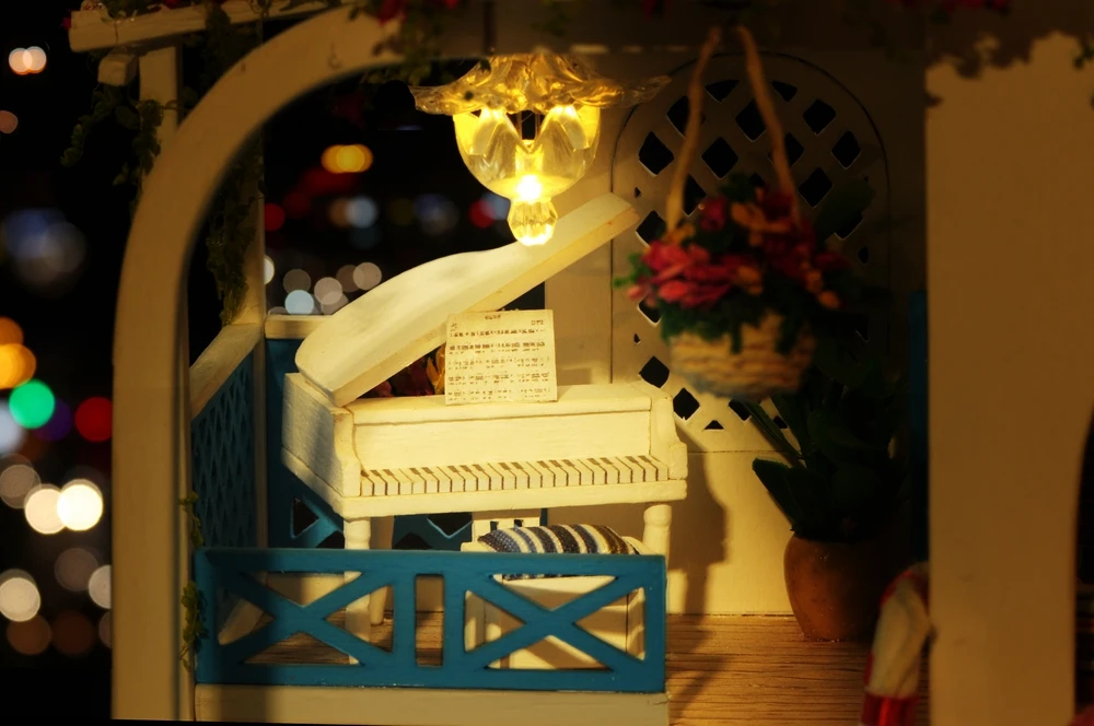 3D Кукольный дом ручной работы Деревянный Diy Miniatura кукольные домики мебельный Набор Diy пазл сборные кукольные игрушки светодиодный светильник подарок на день рождения