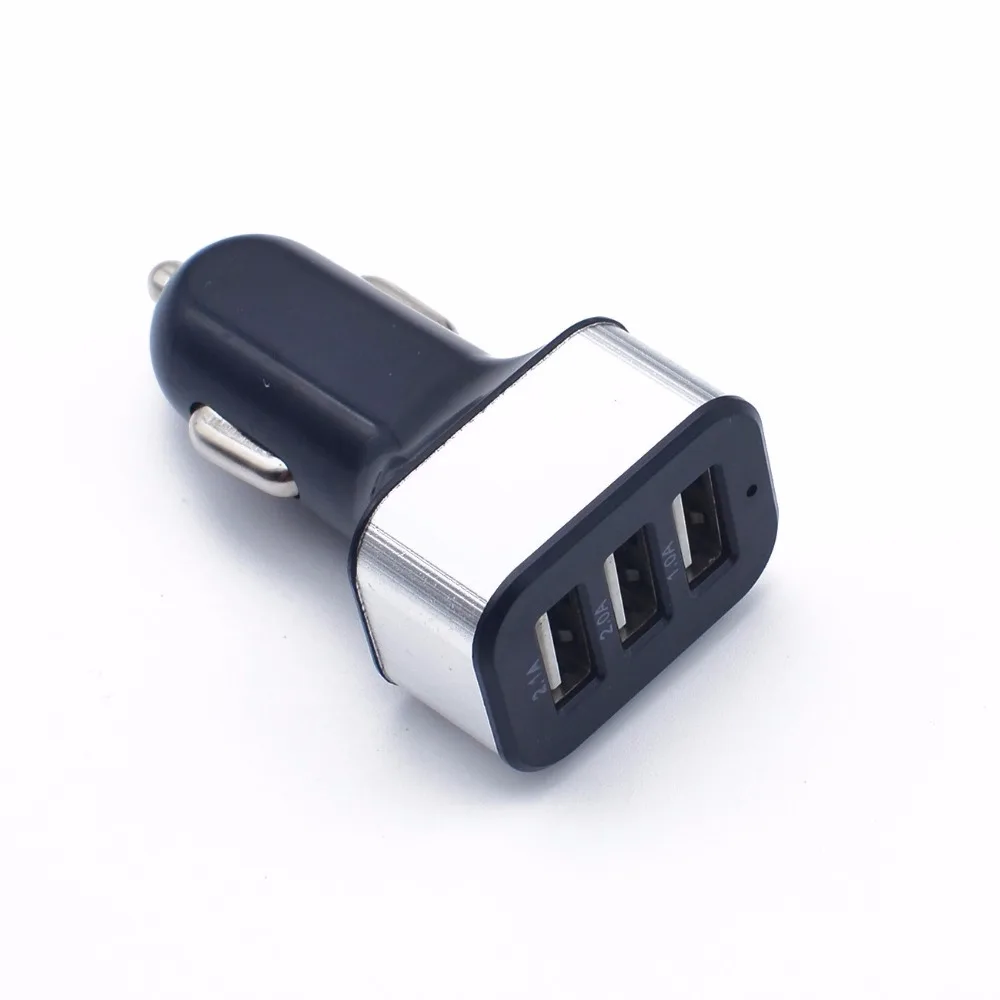 5 видов цветов 3 USB порта зарядное устройство для телефона автомобильное адаптер