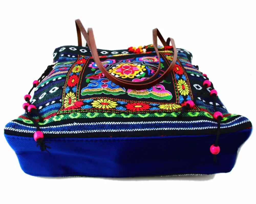 2-inside layer Vintage Hmong linen Bohemian hobo totes shopping bag embroidery handbags large shoulder bags travel 540B | Багаж и сумки