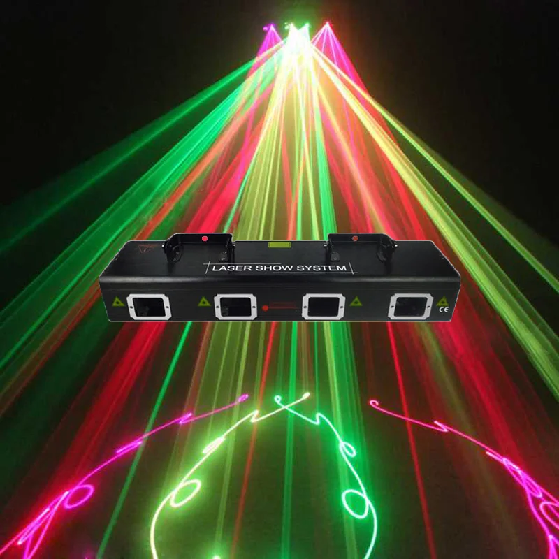 Профессиональный Сценический светильник 4 объектива Красный Зеленый DMX512