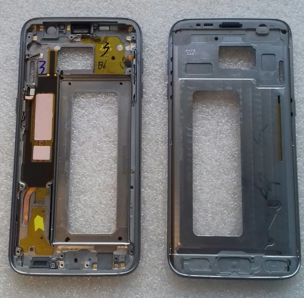 Для Samsung Galaxy S7 edge SM G935F Серебряный/серый/золотой цвет средняя пластина рамка с