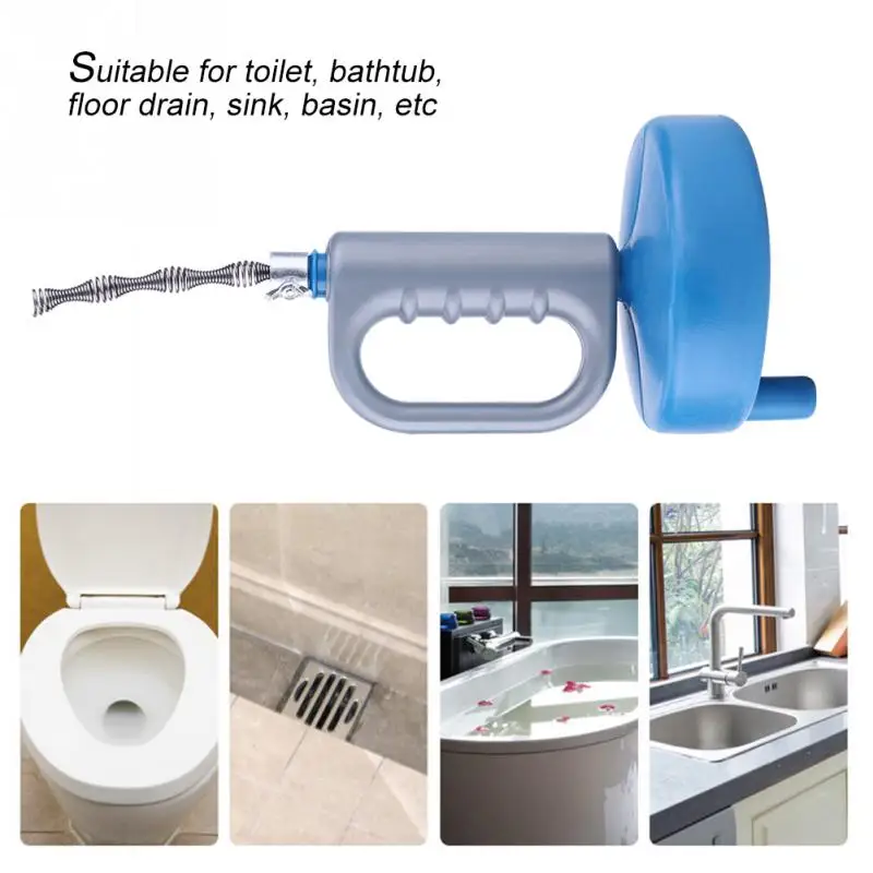 10 м регулируемый ручной очиститель унитаза канализации слива раковины