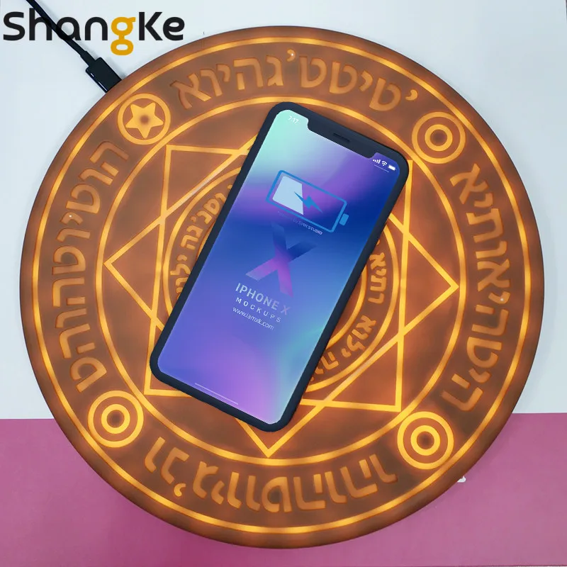 Универсальное беспроводное зарядное устройство Qi 10 Вт Быстрое для iPhone X 8 XS XR Samsung