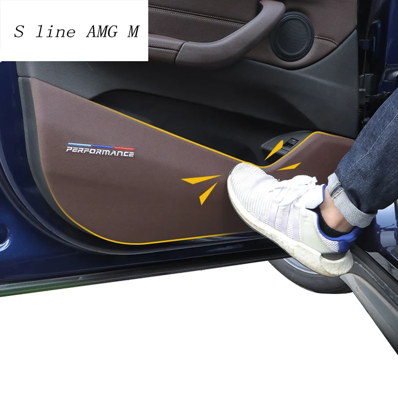 Car Styling Door Anti Kick Pad Protection mat decoration Covers Stickers trim For BMW X5 F15 2014-2018 Interior Auto Accessories |