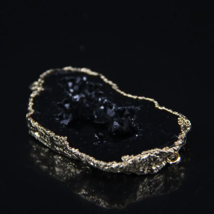 5 шт./партия черный кварцевый Жеода куски произвольной формы разъем шероховатый