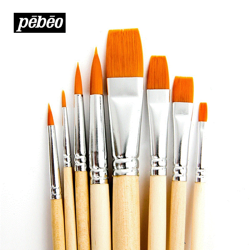 Pebeo 950250C нейлоновые кисти для рисования акварель acroleic картина маслом Краска пик