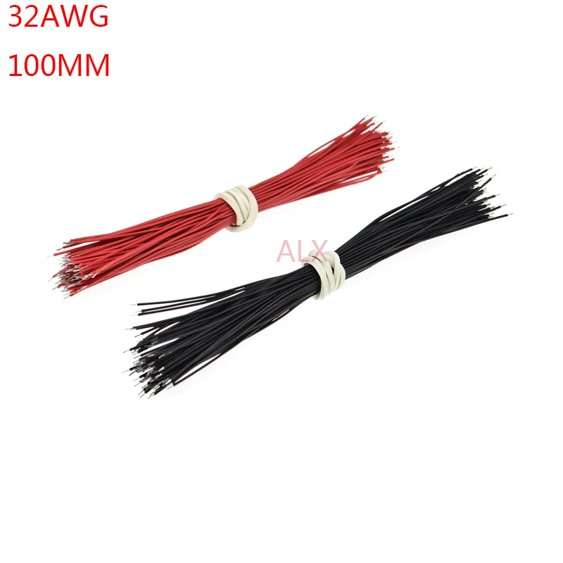 100 шт 32AWG мм Длинный оловянный макетный соединительный кабель гибкий два конца