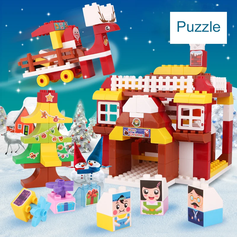 Детская Building Block игрушки дом здание построить модели родитель-ребенок