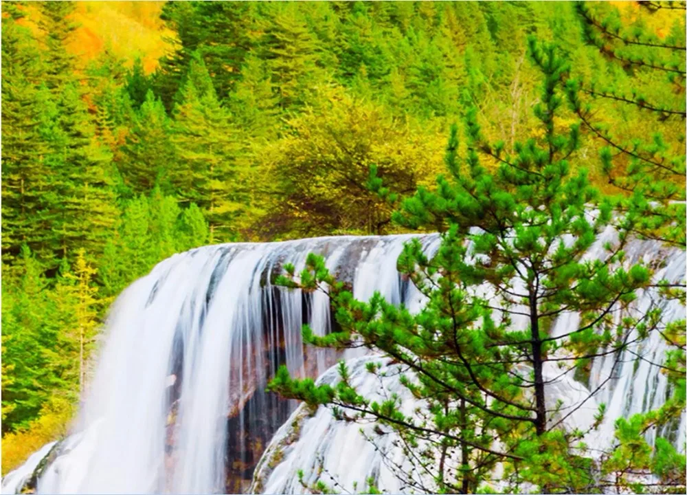 

3d wallpaper custom photo mural woods waterfall scenery decoration painting 3d wall murals wallpaper for walls 3 d living room