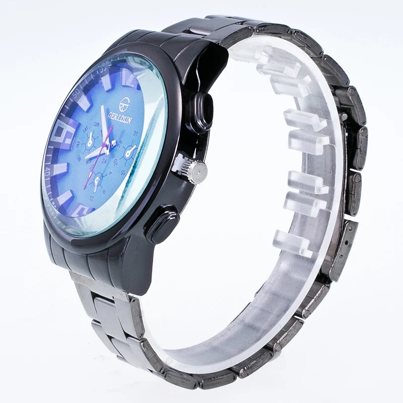 2019 New Sports Brand Men Watch Full Steel Military Outdoors Quartz Watches Blue Mirror Big Black Gentleman Wristwatches | Наручные часы