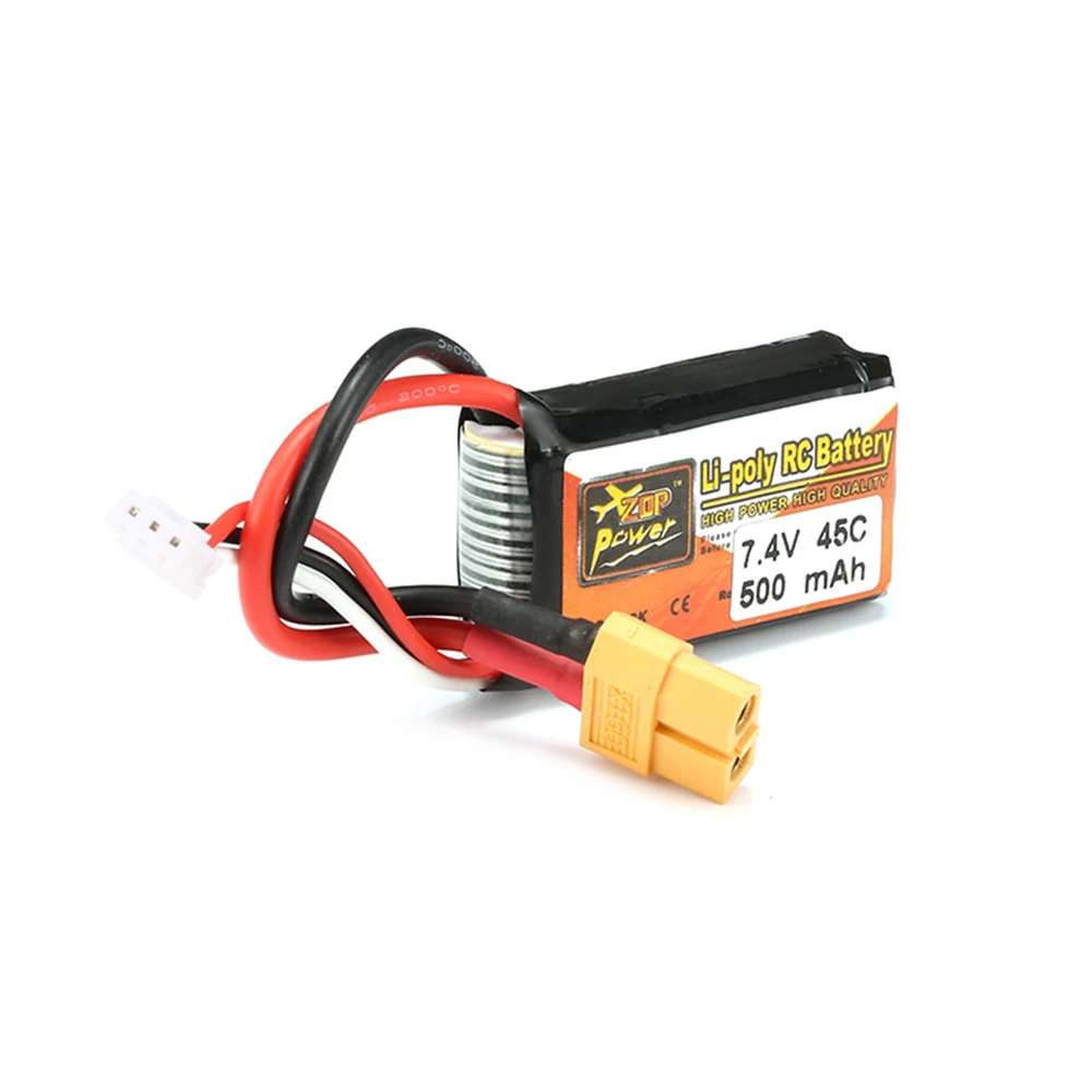 Аккумулятор ZOP Power LiPo 7 4 в 500 мАч 45C 2S XT60 1 шт. разъем для радиоуправляемого