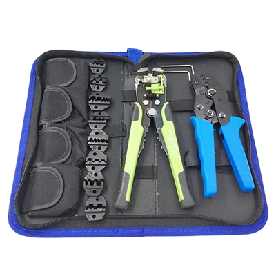 Green kit CNLX SN-48B ручной инструмент обжимные плоскогубцы плюс 9 типов челюстей подходит для изоляции и пружинных штекеров - Цвет: Green kit