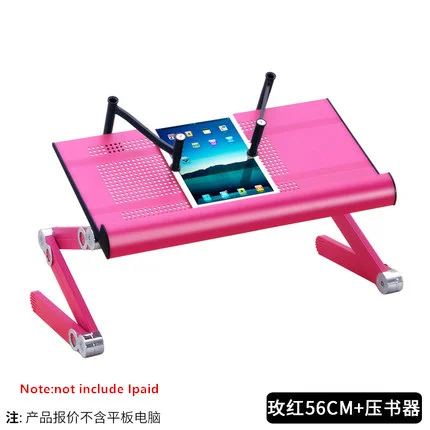 Notebook stand support mac aluminum alloy laptop stand bed lazy lift table cooling bracket - Цвет: Red