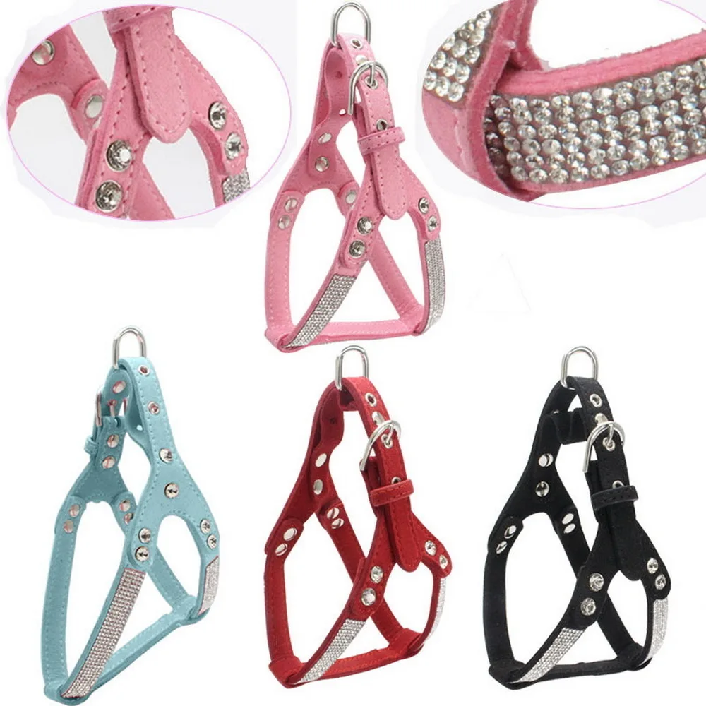 Rhinestone Домашние животные грудь ремни двухэтажные превышать собаки. Ремни мягкие