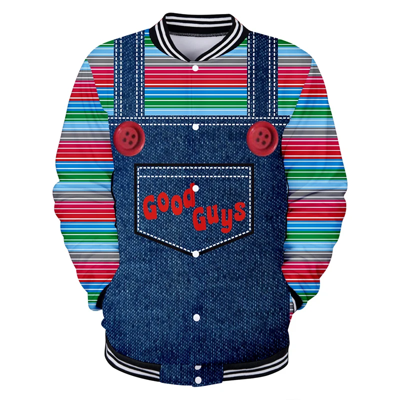 3d Baseball Jacket Coat Funny Good Guys Print Fashion Men Women Hoodie Sweatshirts Unisex Long Sleeve 3D Hoodies Jackets Top 4XL | Мужская
