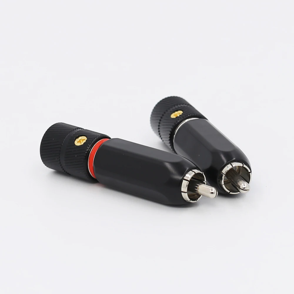 4 шт. Hi-End замок родиевое покрытие RCA штекер 9 мм кабель Phono медный разъем HiFi