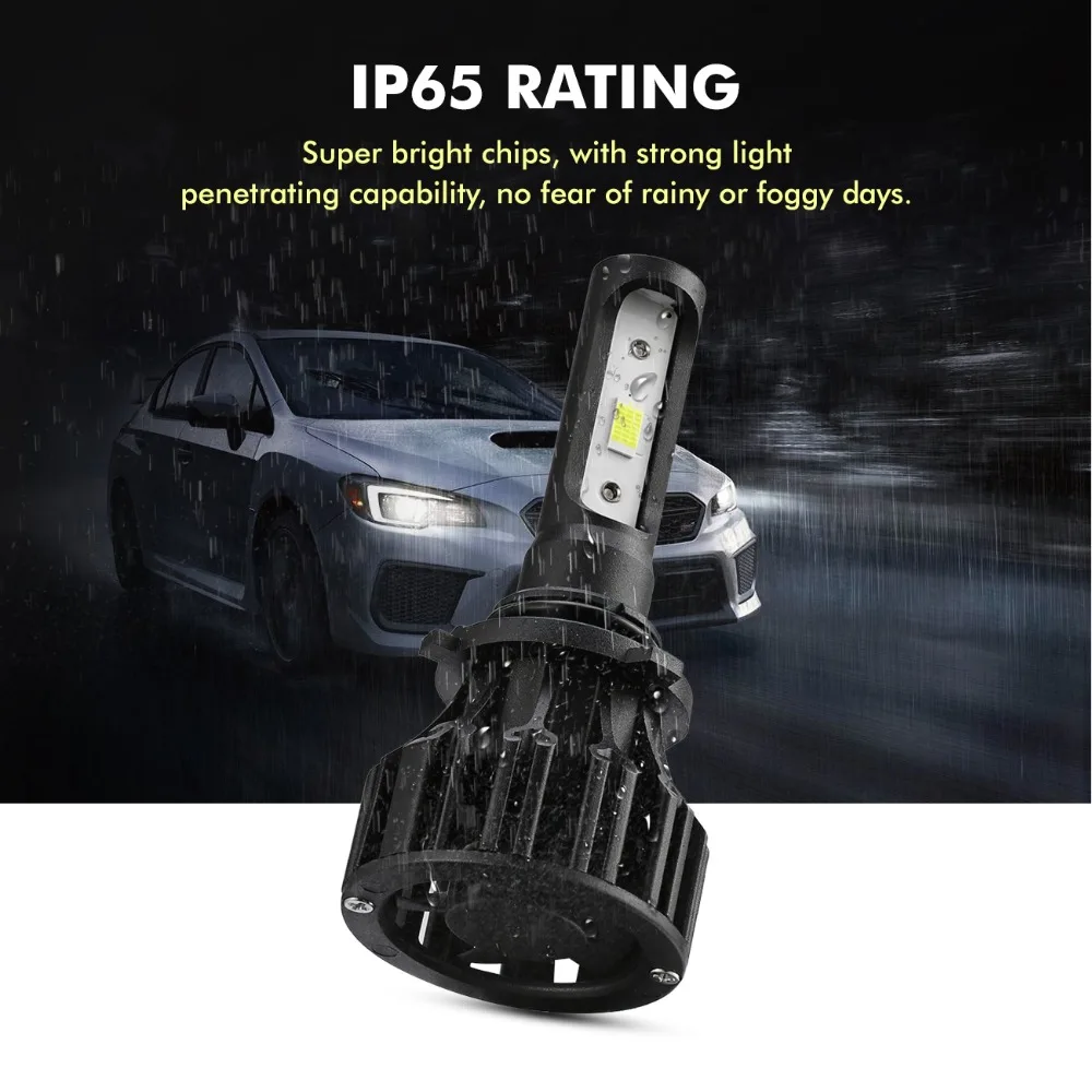 OSlamp T5 9006 светодиодный налобный светильник 72 Вт/пара COB Chips Автомобильный фонарь с