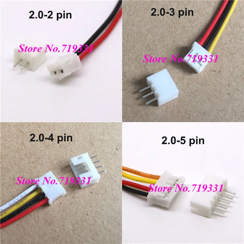 Micro Mini PH 2 0 мм 3 4 5 6 7 8 9 10p штекер и гнездо с кабелем 10 комплектов|ph 2.0mm|ph 2cable plug |