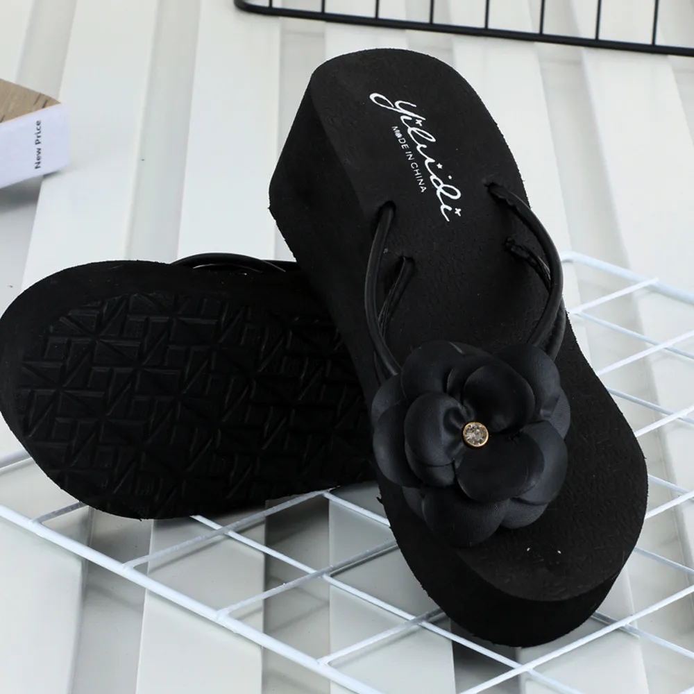 Г., пляжные сандалии Летняя женская обувь на платформе, zapatos de mujer, пляжные шлепанцы на танкетке, пляжная обувь, 0731