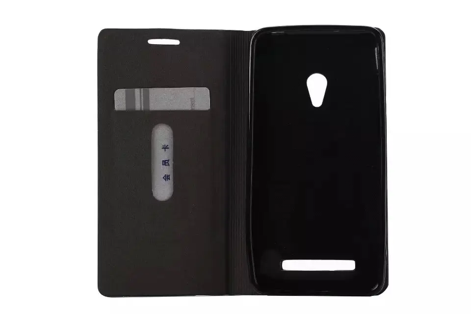 Для Asus Zenfone 5 Крышка Холст PU Стенд Флип Кожаный Бумажник Case + Карты Держатель A501CG