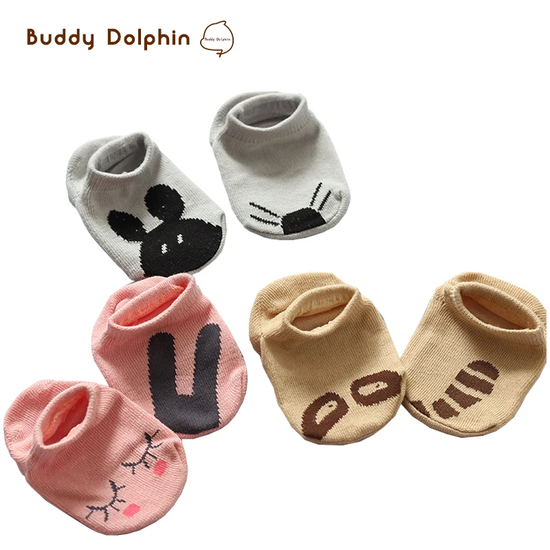 2 шт./лот Носки для новорожденных детей Infant Bebe мультфильм нескользящие носки