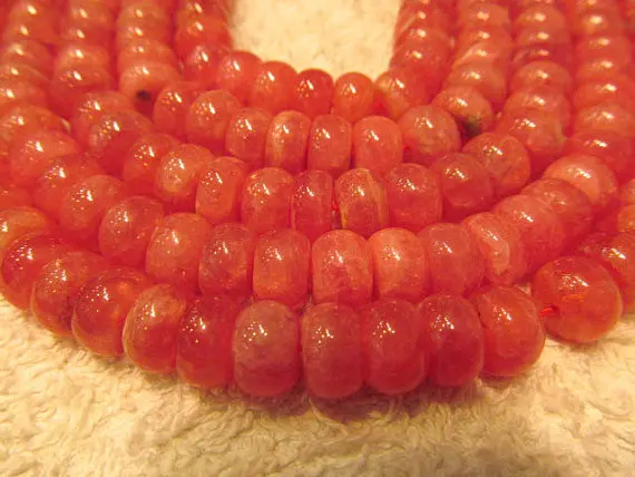 

high quality Argentina Rhodochrosite round rondelle abacu loose gemstone beads 3x5 4x6 5x8 6x10mm full strand