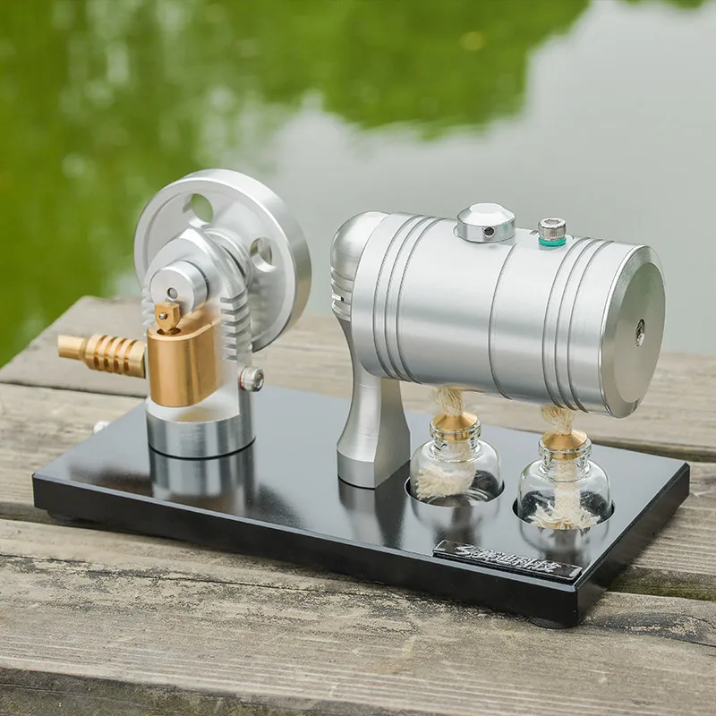 mini Steam engine model Retro stirling steam with heating boiler alcohol lamp | Канцтовары для офиса и дома