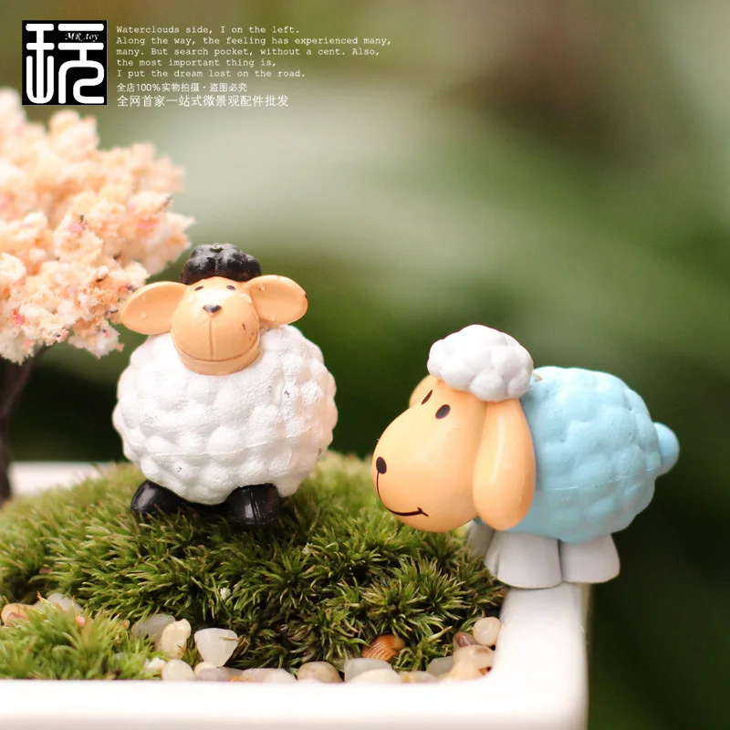 Мультфильм Аниме Фигурка Овцы мини-Сказочный Сад миниатюрные DIY Кукольный
