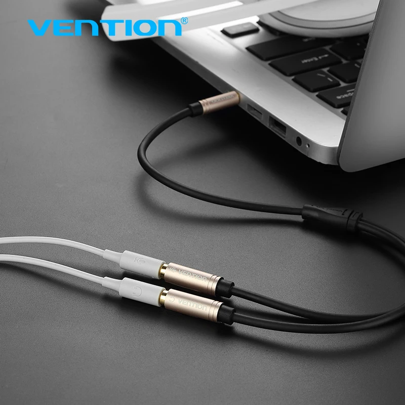 Aux кабель Vention 3 5 мм аудиоразветвитель для компьютера штекер 2 дюйма микрофонный