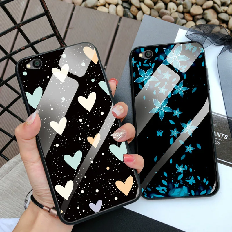 Для Xiaomi Redmi GO чехол из закаленного стекла Мягкий край задняя крышка для стекло