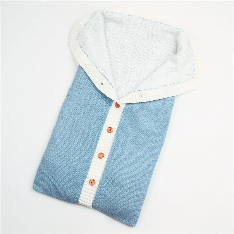 Для новорожденных вязаные крючком с капюшоном спальные мешки для мальчиков и