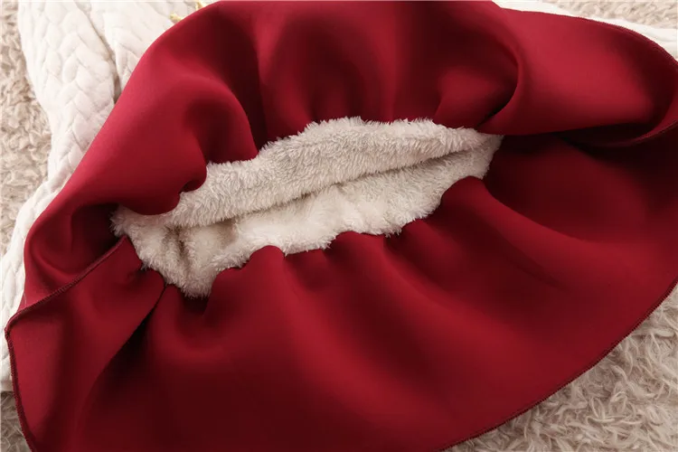 BibiCola/Зимний плотный теплый свитер для девочек платья теплое платье маленьких